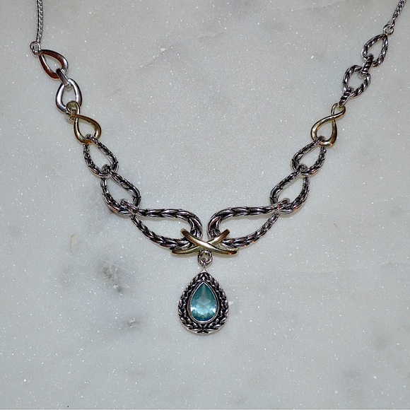 NWT Aquamarine Doublet Necklace FREE SHIPPINGπ - Picture 2 of 7